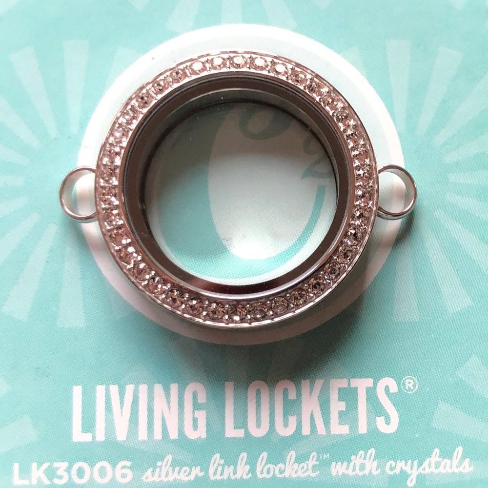 Silver Link Locket Over The Heart Chain & Bracelet